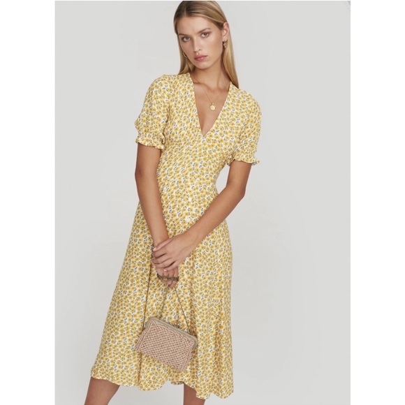 Faithfull the Brand Dresses & Skirts - Faithfull The Brand Ari Midi Dress Marguerite Floral Print Women’s Large Size 8